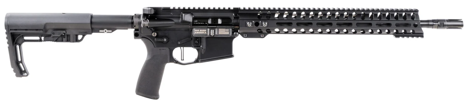 Patriot Ordnance Factory 01648 Minuteman Direct Impingement *CA Compliant 5.56x45mm NATO 16.50″ 10+1 Black Hard Coat Anodized 6 Position MFT Stock