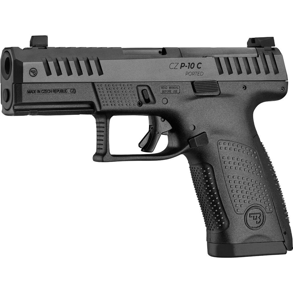 CZ P-10 C Optic Ready Pistol 9mm 4.5 in. BLK/Nitride Slide w/Ported Brrl 15rd. - Image 3