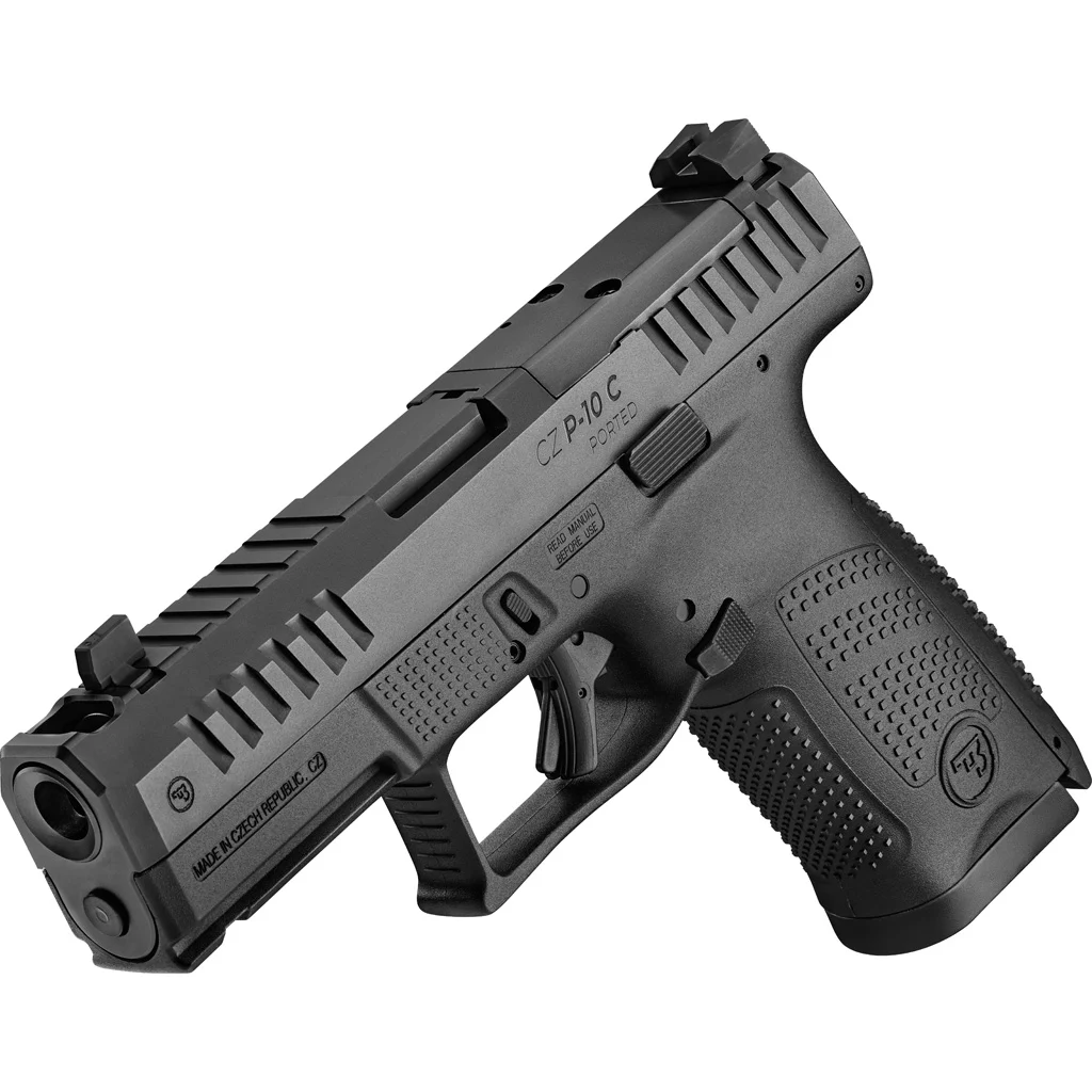 CZ P-10 C Optic Ready Pistol 9mm 4.5 in. BLK/Nitride Slide w/Ported Brrl 15rd. - Image 2