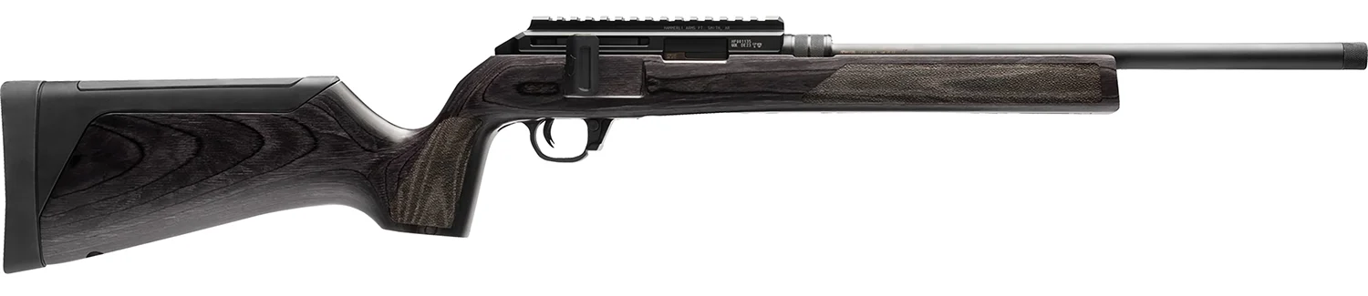 Hammerli Arms 5800300 Force B1 22 LR 10+1 16.10″ Matte Black Steel Threaded Barrel, Picatinny Rail Black Steel Receiver, Adjustable All Weather Gray Wood Stock