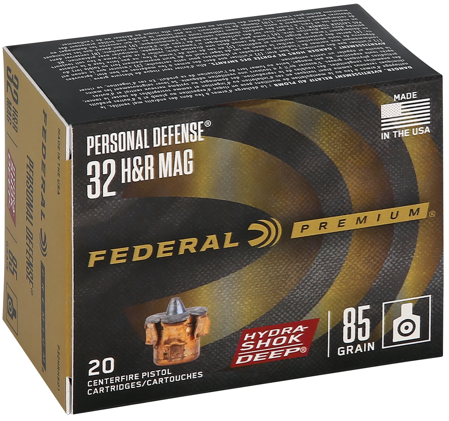 Federal .32 ACP 85gr HYDRA-SHOK Brass – 20rd