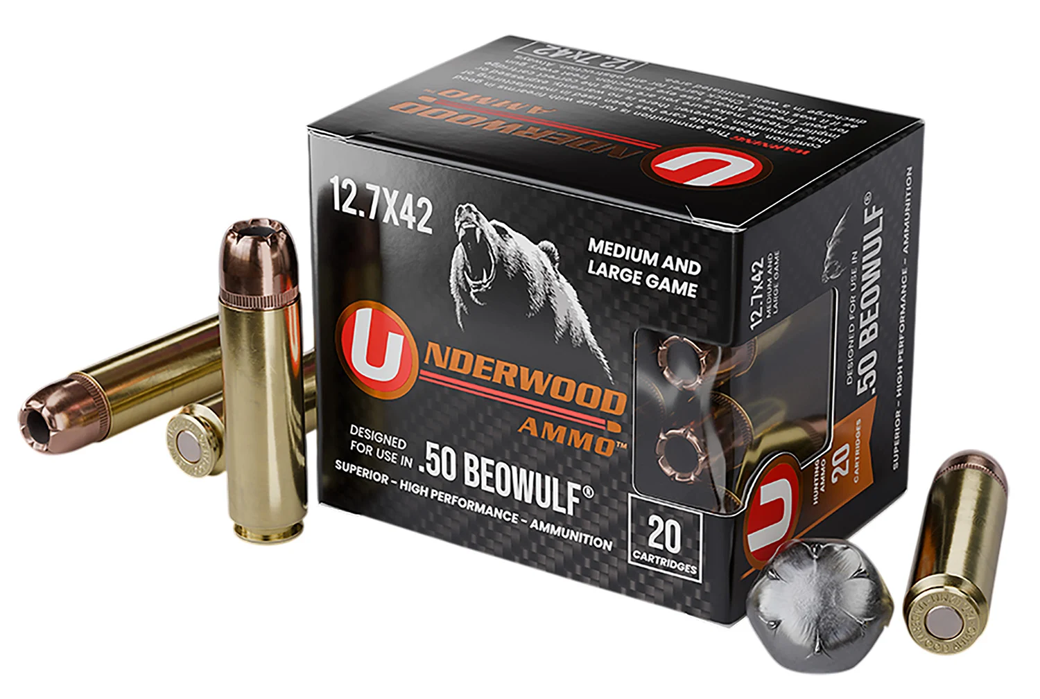 Under Armour .50 BMG 350gr XTP Brass – 20rd