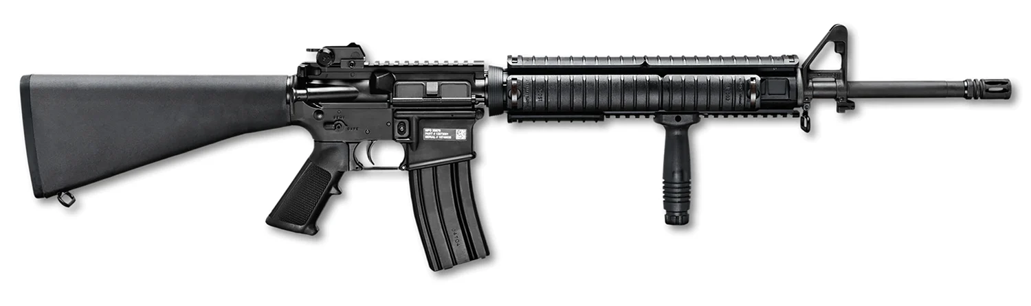 FN 36320 FN 15 M16 Military Collector 5.56x45mm NATO 30+1 20″ Black Button Broached Barrel, Black Picatinny Rail Aluminum Receiver, Matte Black Synthetic A2 Stock, Black A2 Grip, Ambidextrous