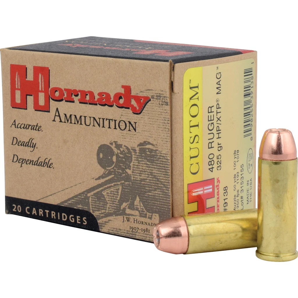 Hornady .480 Ruger 325gr XTP Brass – 20rd