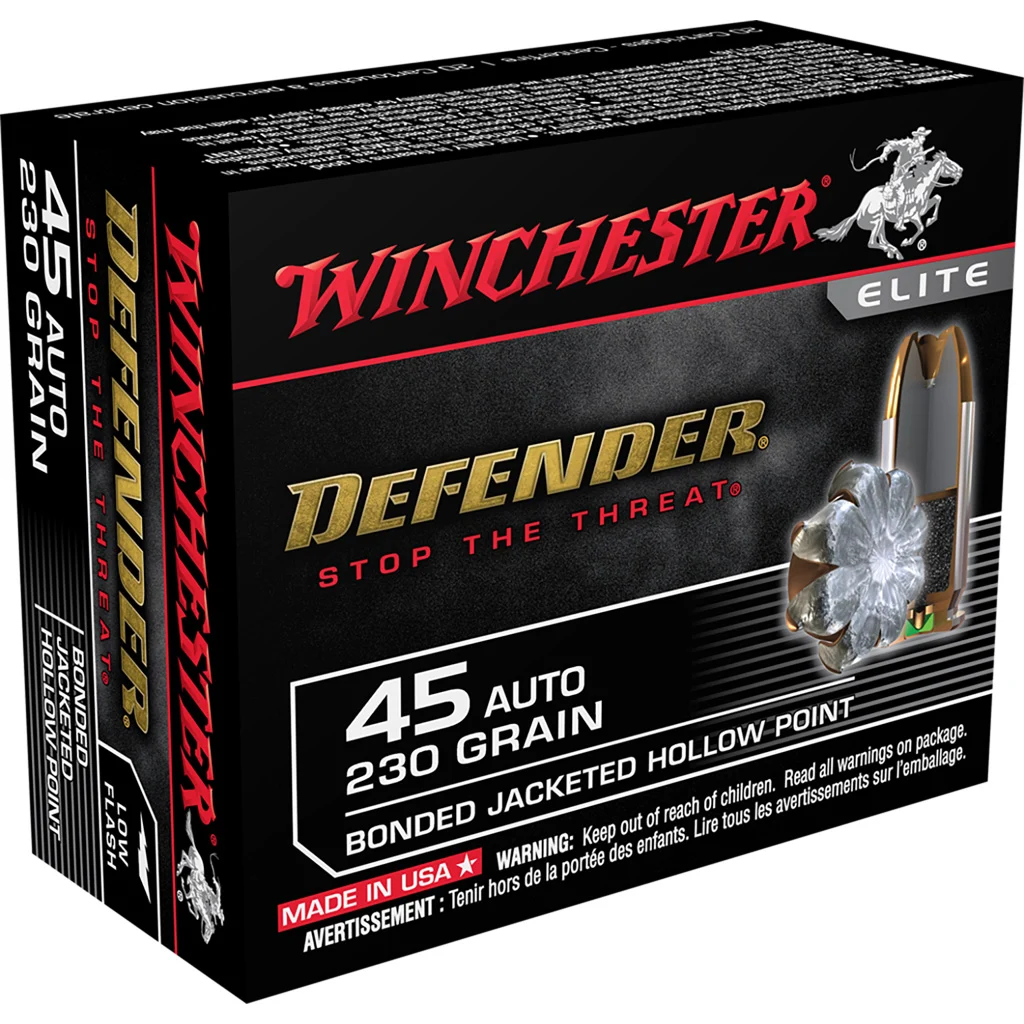 Winchester .45 ACP 230gr BONDED Nickel-Plated Brass – 20rd