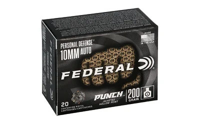 Federal 10mm Auto 200gr JHP Nickel-Plated Brass – 20rd